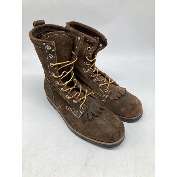 Men’s Sebago Docksides Brown Leather Boots Size 9 E14